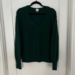 a new day Deep Green V-Neck Sweater. Worn once.